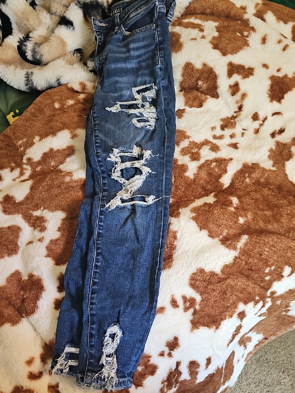 American Eagle Outfitters Hi-Rise Jeggings Crop Jeans Size 6 - Picture 3 of 7